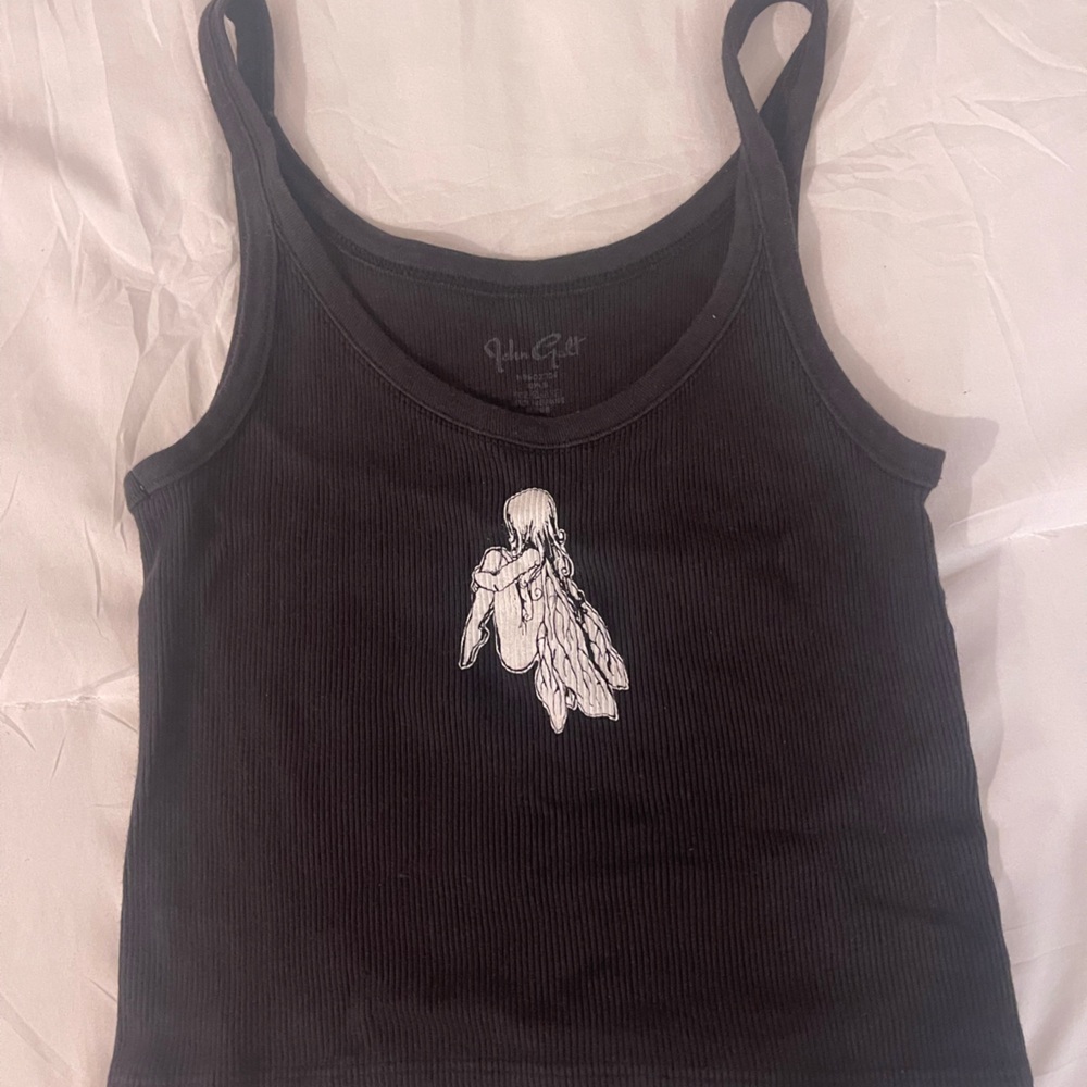 Brandy Melville Black Tank Top with Graphic